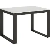 Itamoby Ausziehbarer Tisch 90x120/224 cm Tecno Evolution Gestell Weiß Esche Anthrazit