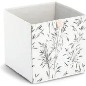 Zeller Aufbewahrungsbox für Flachs weiß mit Motiv Textil 32x32x32cm