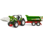 BRUDER - Roadmax tractor with frontloader and rear tipper (03452)