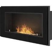 SOLOLED Frame 900 SimpleFire Einbau-Bioethanolkamin mit schwarzem Glas
