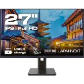 Japannext JN-IPS27FHDR-C65W-HSP, 68,6 cm (27"), 1920 x 1080 Pixel, Full HD, LED, 8 ms, Schwarz