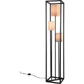 TRIO Stehleuchte 3-flammig Metall Stoff, Höhe 153cm