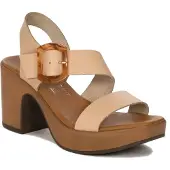 MACIEJKA Beige Sandalen aus Naturleder mit 8,5 cm Absatz und Schnallenverschluss