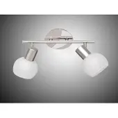 Meine Wunschleuchte LED Wandstrahler 2 flammig Weiß/Chrom Deckenstrahler Treppenhausbeleuchtung 27cm