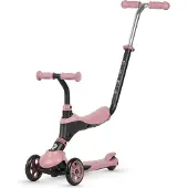 Q-Play Sema 3-rädriger Tretroller 5-in-1, Rosa