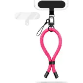 Nalia Wristy Edition - Lanyard Universal Handykette - Handgelenk-Schlaufe mit Metall-Karabiner - Hot Pink