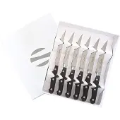 Sanelli Ambrogio - Maitre - Nitrogen Edelstahlmesser - Steakmesser-Set mit halb gezahnter Klinge 11 cm