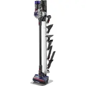 Vevor Staubsaugerständer 126 cm, kompatibel mit Dyson G5 V15 V12 V11 V10 V8 V7 V6 Serie Standstaubsaugern & Zubehör, Bodenständer, Halterung mit 6 Haken & rutschfesten Fußpolstern, Silber