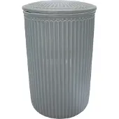 Greengate Vorratsdose mit Deckel ALICE Stone Grey Grau Groß 13x21 cm Keramik