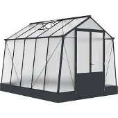 Westmann Aurora 810 | Gewächshaus mit Fundament | Anthrazit | 2,5x3 m - Anthrazit