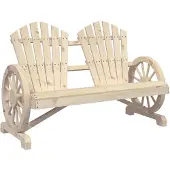 Syfax Adirondack-Gartenstuhl 2-Sitzer Massivholz Tanne