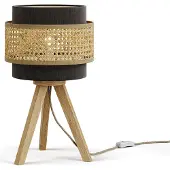 Vicco Tischlampe Morten Schwarz 26 x 45 cm mit Standfuß, Model 52012