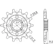 Jt Vorderes Ritzel 2133 13 Selbstreinigend Für Suzuki Rmz 450 '08-'12 (Jtf1441.13) (Kette 520)
