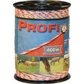 Kerbl Profi Weidezaunlitze 6x0,30 TriC, 400m, weiß/rot