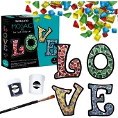 Mosaaro Kreatives Set Mosaik Liebe Inschrift Bunte Dekoration