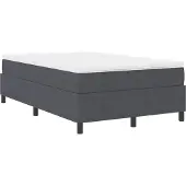 Syfax Plattformbettgestell Dunkelgrau 120 x 190 cm Cordstoff