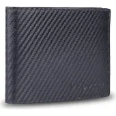 Bugatti Geldbörse Lima RFID Wallet With Flap Carbon Black schwarz