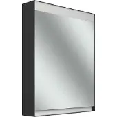 Schneider FILO HCL Spiegelschrank, Unterputz, Lichtband oben, 595x147x759mm, Türanschlag rechts, 1 Steckdose links, 180.061.02.44, Ausführung: EU-Norm/Korpus schwarz matt