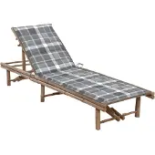 Prolenta Maison Exclusive - Garten-Sonnenliege mit Auflage Bambus