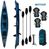 Wattsup TORPEDO 3 Personen Kajak SET aufblasbar DropStich Kanu Boot Kayak Paddel