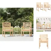 vidaXL Gartenstühle 2 Stk. 60x48x91 cm Massivholz Kiefer - Gartenstühle