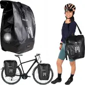 Fit4Med | Fahrradtasche Back-roller - Schwarz - 27 L - Wasserdicht - Gepäckträgertasche - 1230 G