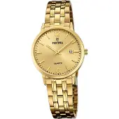 Festina Edelstahl Elegant Damen Uhr F20514/3 Armband-Uhr gold Klassik D2UF20514/3