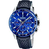 Festina Leder Herren Uhr Armbanduhr dunkelblau Elegant D2UF20561/3