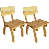 vidaXL Möbel Gartenstühle 2 Stk. Imprägniertes Kiefernholz - Gartenstühle 273755