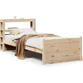 Syfax Bettgestell mit Kopfteil ohne Matratze 90x200 cm