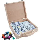 Longfield Domino D12 Mexican Train – Holzbox – 91 Steine
