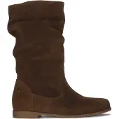 MACIEJKA Stiefel aus braunem Veloursleder zum Hineinschlüpfen mit 36 cm Schaftumfang