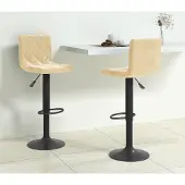 vidaXL Möbel Barhocker 2 Stk. Creme Samt - Barstuhl 333730
