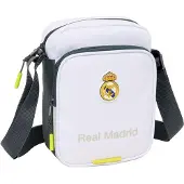 Real Madrid 612554672 M672, Real Madrid EQUIPMENT 25/26-Sling Bag mit Außentasche, Aktentasche, Umhängetasche, bequem und vielseitig, Qualität und widerstandsfähig, 16x6x22 cm Uni Kinder, Weiß, M
