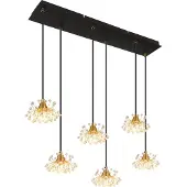 Globo Lighting Hängeleuchte Metall schwarz matt, 6x G9 LED