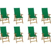 Prolenta Maison Exclusive - Klappstühle mit Kissen 8 Stk. Massivholz Akazie