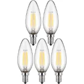 Blulaxa LED-Filament-Lampe, C35, EEK: F, E14, 4,5 W, 470 lm, 2700 K, 5 Stück