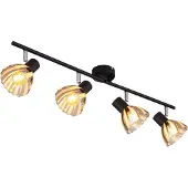 Globo Lighting Strahler Metall schwarz matt, 4x E14