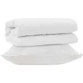 vidaXL Bettdecken Set mit Kissen 2 Stk. Weiß Mikrofaser