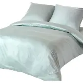 Homescapes Bio Bettwäsche duck egg blue, 240 x 220 cm