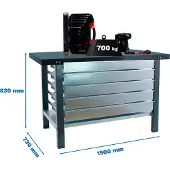 Simonwork (bancos De Trabajo) Werkbank SIMONWORK BT6L PRO METAL 5BOX 1500 ANTHRAZIT mit Parafuser
