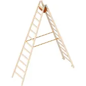 Layher 1038 Holzstehleiter 2x12 Sprossen