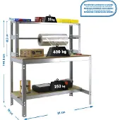 Simonwork (bancos De Trabajo) Bt4 Metallregal 1445x910x760 Mm