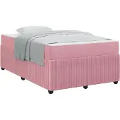 vidaXL Bettrahmen Rosa 120 x 190 cm Stoff
