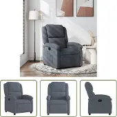 The Living Store Relaxsessel Dunkelgrau Samt