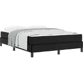 Syfax Bettrahmen mit Matratze Schwarz 140 x 200 cm Stoff