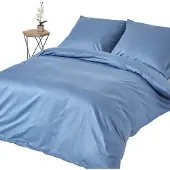 Homescapes Bettwäsche Set himmelblau, Fadendichte 1000, 240 x 220 cm