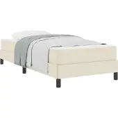 Syfax Bettrahmen mit Matratze Creme 90 x 190 cm Stoff
