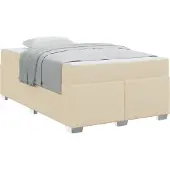 Syfax Bettrahmen mit Matratze Creme 120 x 200 cm Stoff