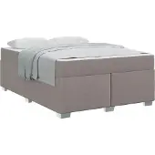 Syfax Bettrahmen mit Matratze Taupe 160 x 200 cm Stoff